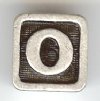 1 9mm Silver Slider - Letter "O"